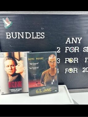 Disclosure + G.I. Jane Demi Moore DVD Bundle (Bundle eligible)